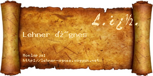 Lehner Ágnes névjegykártya