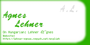 agnes lehner business card